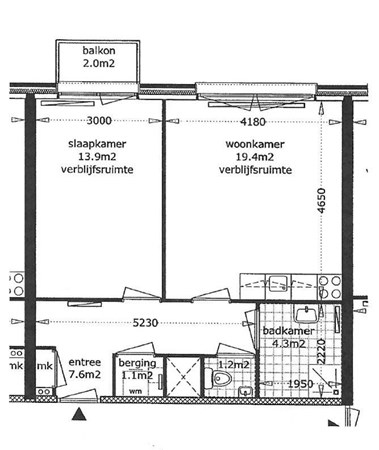 Floorplan - Anna Blamansingel 207, 1102 SW Amsterdam