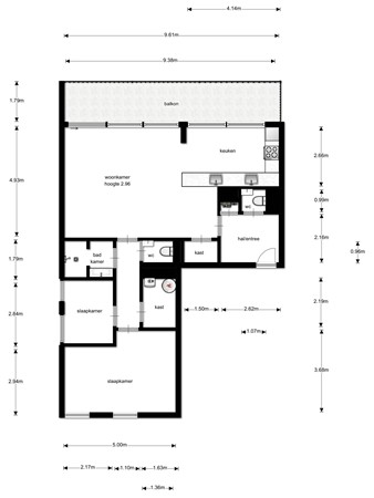 Floorplan - George Gershwinlaan 133, 1082 MT Amsterdam