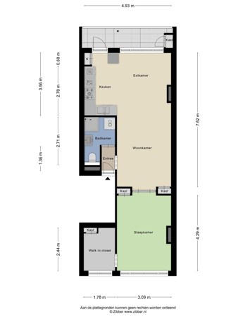 Floorplan - Kanaalstraat 47-1, 1054 WZ Amsterdam