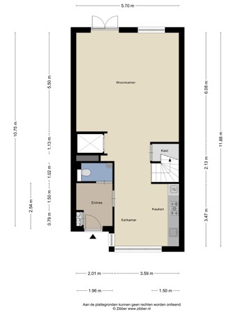 Floorplan - Wittenburg 17, 2135 BC Hoofddorp