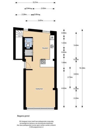 Floorplan - Rozengracht 86A, 1506 SH Zaandam