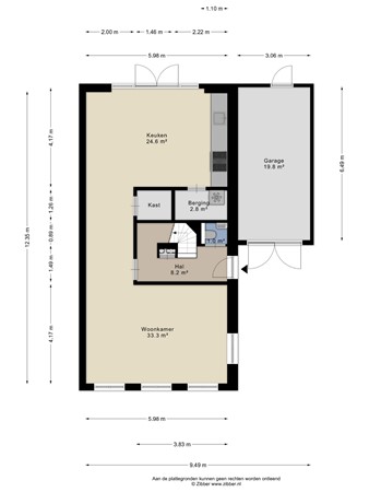 Floorplan - Zuiderzeelaan 27, 1121 RA Landsmeer