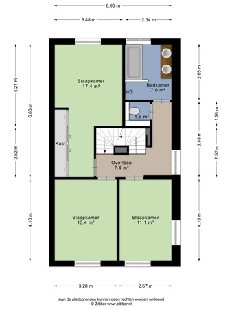 Floorplan - Zuiderzeelaan 27, 1121 RA Landsmeer