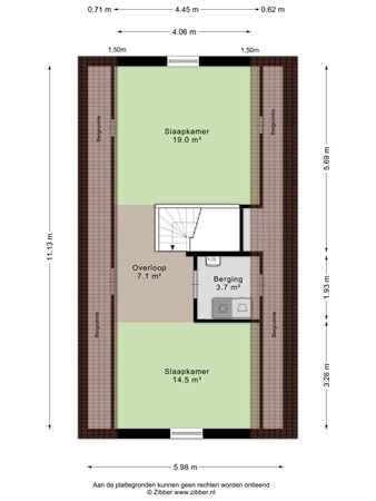 Floorplan - Zuiderzeelaan 27, 1121 RA Landsmeer