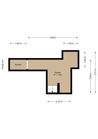 Beelaertslaan 76, 6861 AZ Oosterbeek - Kelder - 2D.jpg