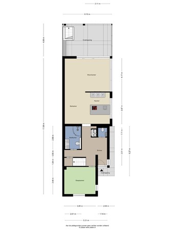 Bothaweg 14, 6861 CP Oosterbeek - 479467_2D_Begane_Grond_Bothaweg_14_Oosterbeek_01.jpg