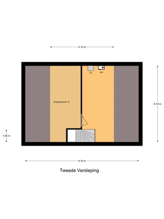 Floorplan - De Hennepe 321, 4003 BC Tiel