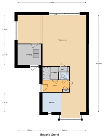 Floorplan - De Ochtense Steegh 14, 4051 HK Ochten