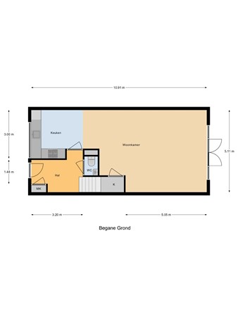 Floorplan - Lokaalspoor 12, 6846 GP Arnhem