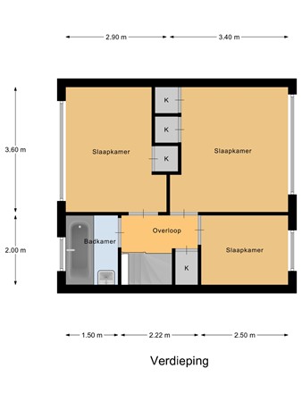 Floorplan - Dr A J Kraaystraat 32, 4051 AD Ochten