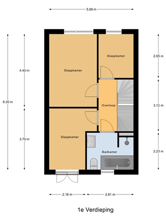 Floorplan - Het Katsland 15, 4051 KA Ochten