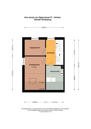 Floorplan - Arie Jacob van Ogtenstraat 37, 4051 AM Ochten