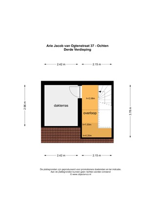 Floorplan - Arie Jacob van Ogtenstraat 37, 4051 AM Ochten