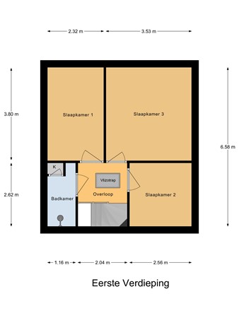 Floorplan - Koningin Julianastraat 4, 4033 EJ Lienden