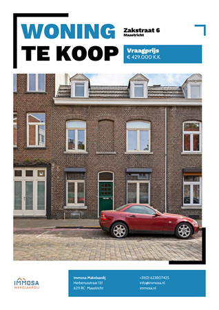 Brochure - Zakstraat 6, 6211 PS MAASTRICHT (1) - Zakstraat 6, 6211 PS Maastricht