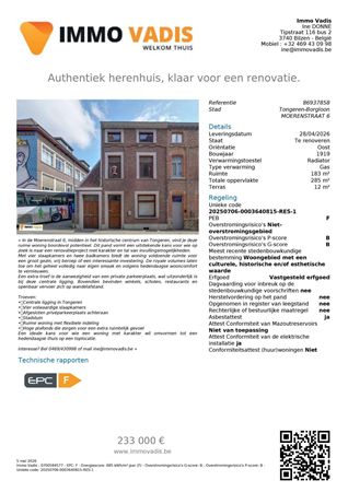 Brochure - Brochure_86937858.pdf - Moerenstraat 6, 3700 Tongeren-Borgloon