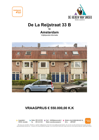 Brochure preview - Brochure De La Reijstraat 33 B te Amsterdam.pdf