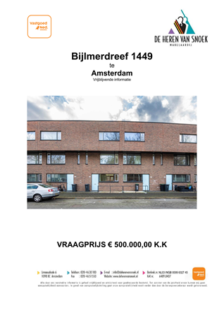 Brochure preview - Brochure Bijlmerdreef 1449 te Amsterdam .pdf