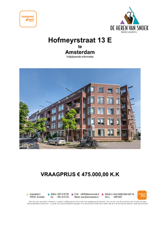 Brochure preview - Brochure Hofmeyrstraat 13E te Amsterdam.pdf