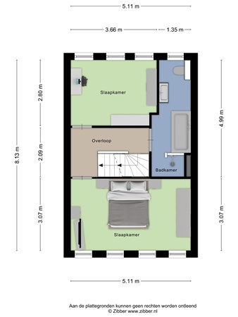 De Flier 3505, 6605 ZJ Wijchen - 439700_2D_Eerste_Verdieping_De_Flier_3505_Wijchen_02.jpg