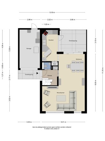 Kraaijenberg 7305, 6601 SG Wijchen - 470734_2D_Begane_grond_Kraaijenberg_7305_Wijchen_01.jpg