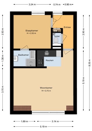 Wolfskuilseweg 88A, 6542 JM Nijmegen - Derde verdieping - 2D.jpg
