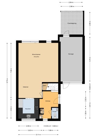 Drieskensacker 1054, 6546 MC Nijmegen - Begane grond - 2D.jpg