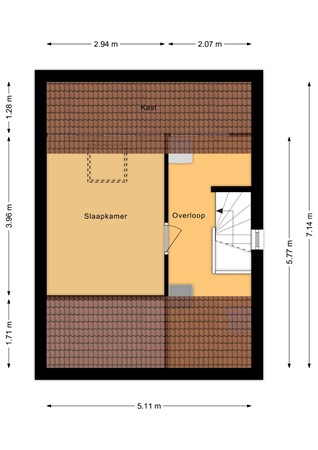 Drieskensacker 1054, 6546 MC Nijmegen - Tweede verdieping - 2D.jpg