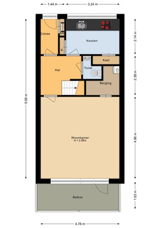 Treubstraat 156, 6535 ZN Nijmegen - Derde verdieping - 2D.jpg