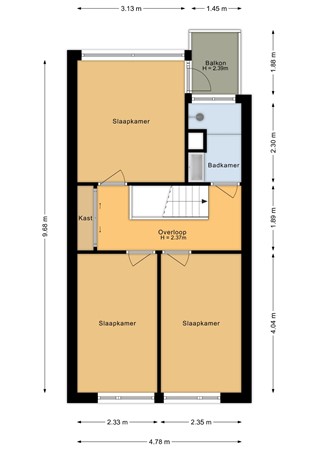 Treubstraat 156, 6535 ZN Nijmegen - Vierde verdieping - 2D.jpg