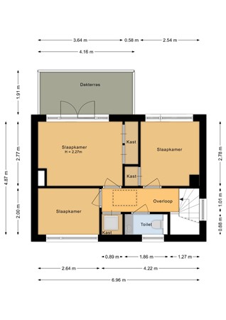 Burgemeester Verstraatenlaan 18A, 6641 CE Beuningen - Eerste verdieping - 2D.jpg