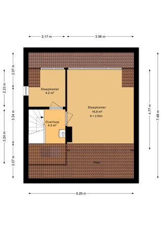 Klaverweide 17, 6641 VL Beuningen - Tweede verdieping - 2D.jpg