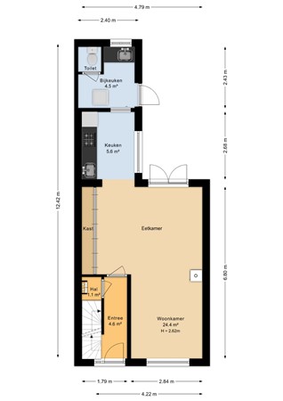 Waterstraat 118, 6541 TL Nijmegen - Begane grond - 2D.jpg