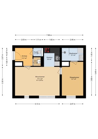 Zomertaling 47A, 6601 DW Wijchen - Appartement - 2D.jpg
