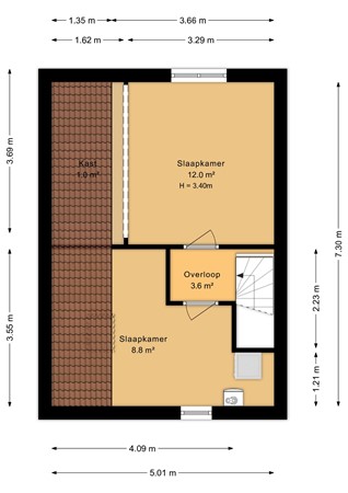Tichelaar 58, 6641 EG Beuningen - Tweede verdieping - 2D.jpg