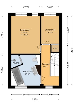 Leerlooier 8, 6641 DK Beuningen - Eerste verdieping - 2D.jpg
