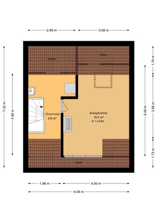 Kraaijenberg 9314, 6601 PG Wijchen - Tweede verdieping - 2D.jpg