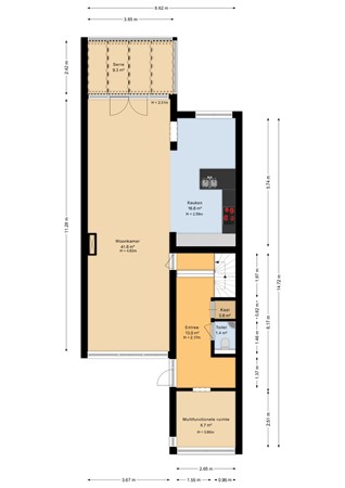 Weezenhof 6144, 6536 AL Nijmegen - Begane grond - 2D.jpg