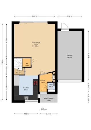 Saltshof 2203, 6604 EW Wijchen - Begane grond - 2D.jpg