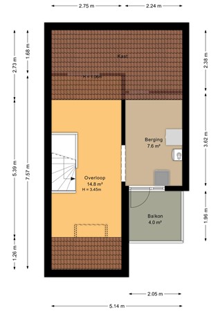 Saltshof 2203, 6604 EW Wijchen - Tweede verdieping - 2D.jpg