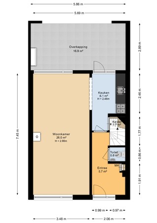 Startvenseweg 45, 6601 EL Wijchen - Begane grond - 2D.jpg