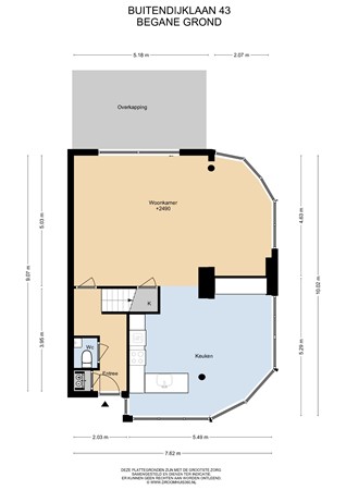Floorplan - Buitendijklaan 43, 2353 SC Leiderdorp