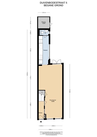 Floorplan - Duivenbodestraat 5, 2313 XS Leiden