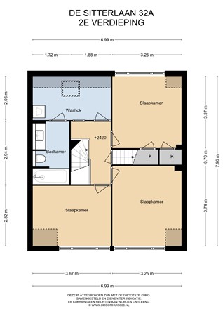 Floorplan - De Sitterlaan 32A, 2313 TP Leiden