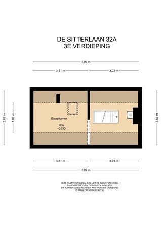 Floorplan - De Sitterlaan 32A, 2313 TP Leiden