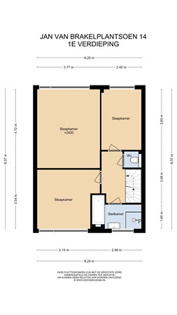 Floorplan - Jan van Brakelplantsoen 14, 2253 TD Voorschoten