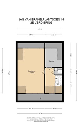 Floorplan - Jan van Brakelplantsoen 14, 2253 TD Voorschoten