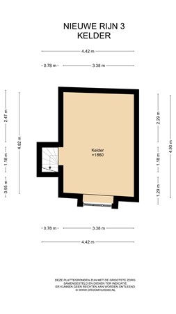 Floorplan - Nieuwe Rijn 3, 2312 JB Leiden