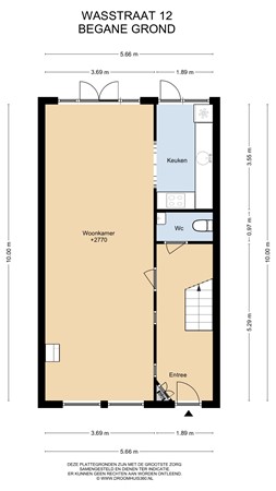 Floorplan - Wasstraat 12, 2313 JJ Leiden