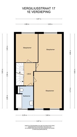 Floorplan - Vergiliusstraat 17, 2314 CK Leiden